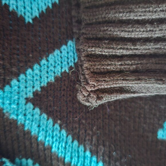 Vintage Eber Black and Blue Geometric 80s/90s Sweater Size Large - Picture 6 of 10